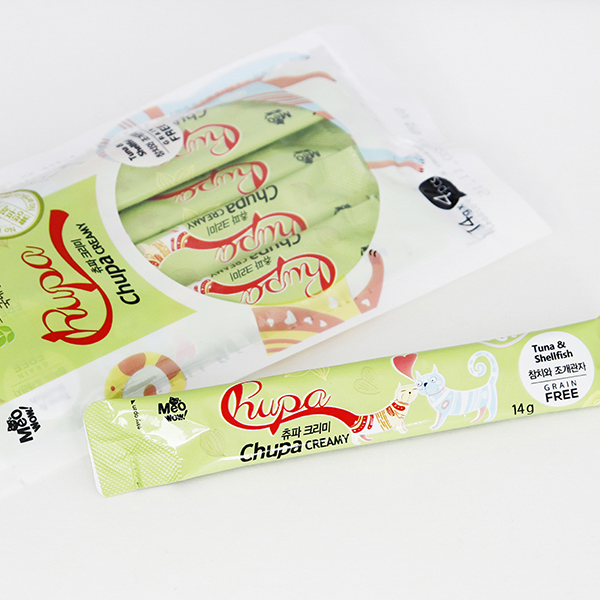 Meowow Chupa Creamy Tuna and Shellfish 14g x 4pcs | Cat Treats | Cat Snacks BUY1TAKE1 (Save P160) (Expiry date Dec. 25, 2025)