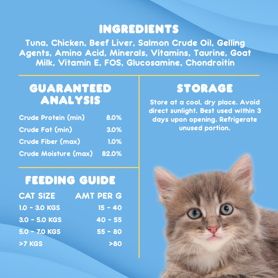 Okiko Kitten Mousse Tuna & Chicken Recipe 70g | Cat Food (5pcs. for P120) (Save P105) Expiration 10/25/2025