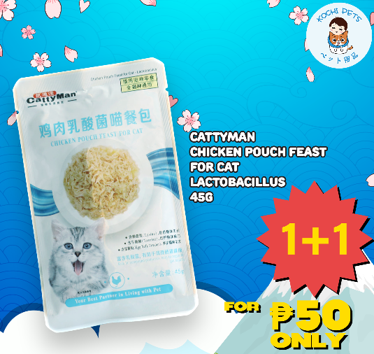 Cattyman Chicken Pouch Feast with Lactobacillus 45g | Cat Food BUY1TAKE1 (Expiry date Dec. 25, 2025)