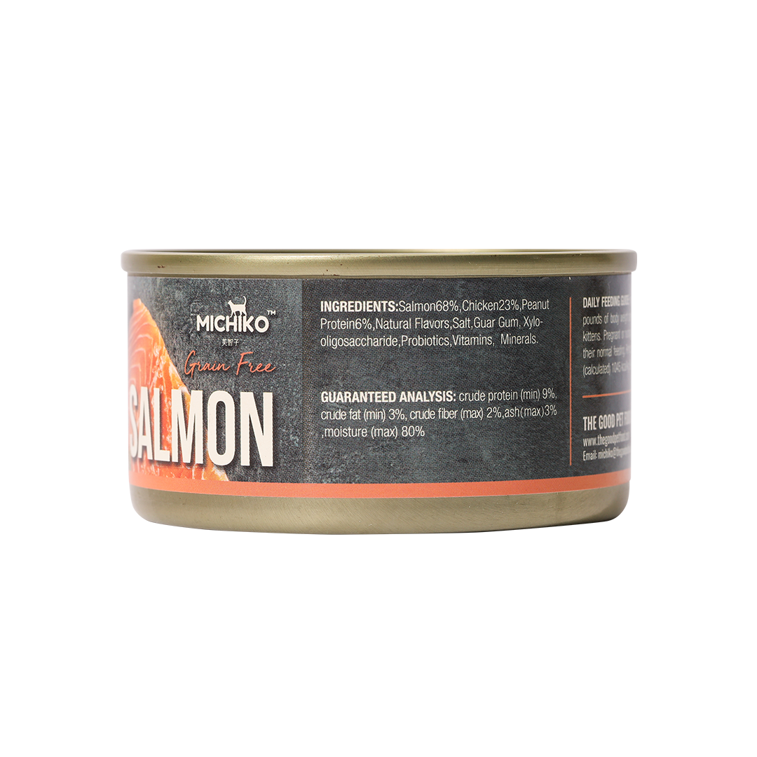 Michiko Salmon Canned Wet Cat Food (Grain Free)