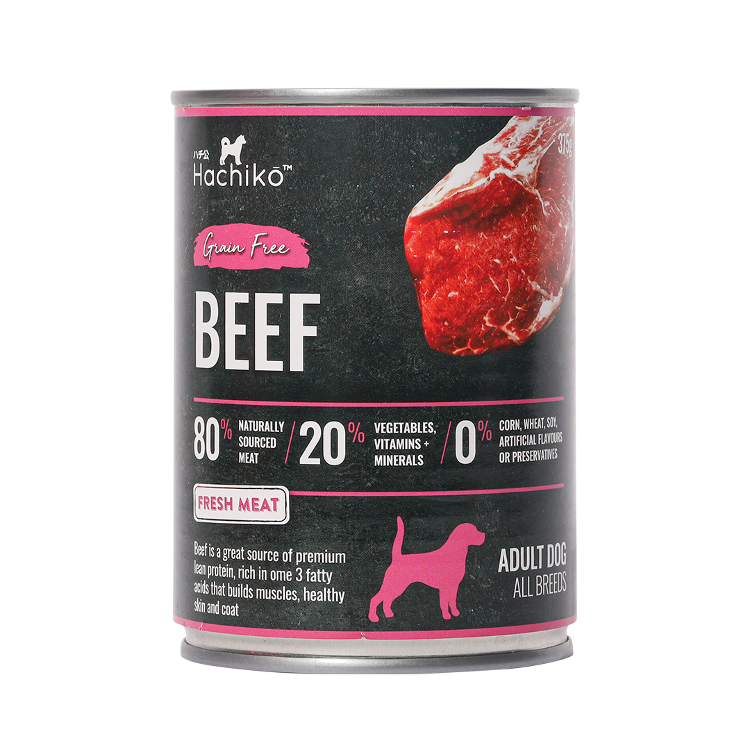 Hachiko Beef Canned Wet Dog Food (Grain Free)