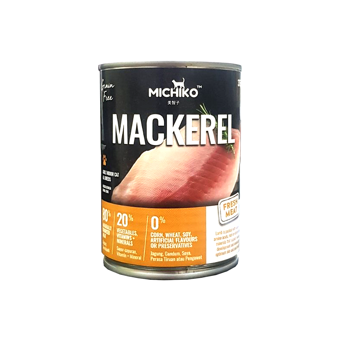 Michiko Mackerel Canned Wet Cat Food (Grain Free) 375g