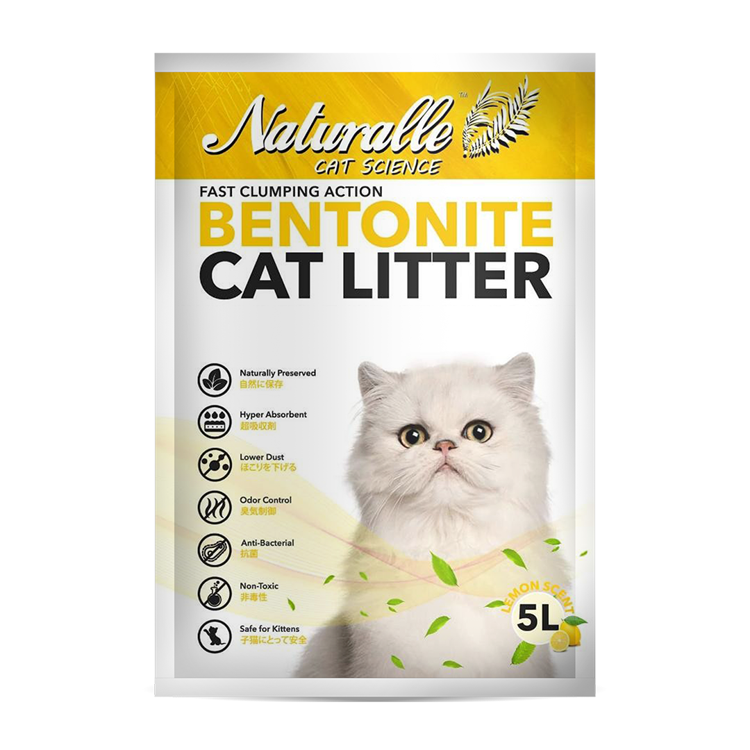 Naturalle Bentonite Cat Litter - Lemon 5L