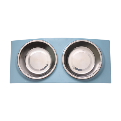 Kochi Pets Arch Double Pet Bowl Blue