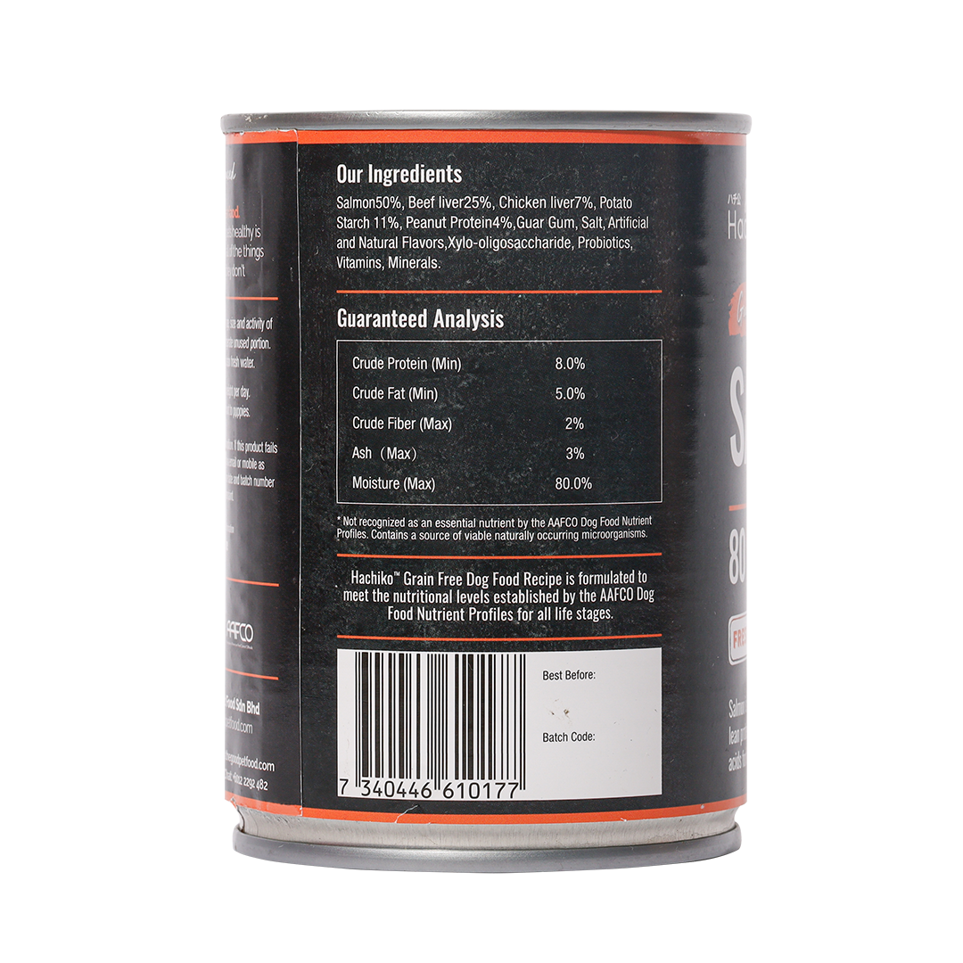 Hachiko Salmon Canned Wet Dog Food (Grain Free)