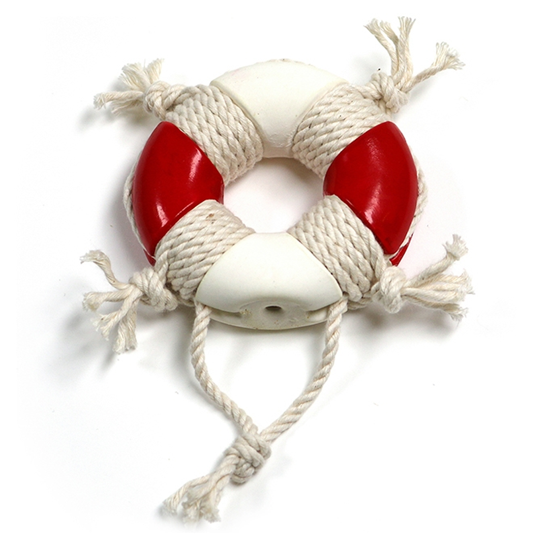 Doggyman Latex Dog Toy w Cotton Rope - Ring