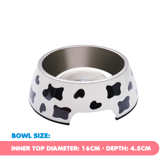 Kochi Pets Pet Bowl Melamine SUS Large - COW