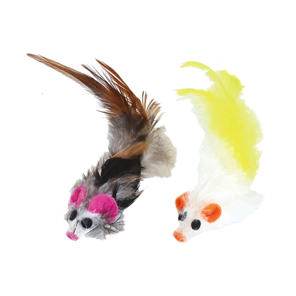 Cattyman Playful Bird Feather Mouse Trio 3pcs/pack