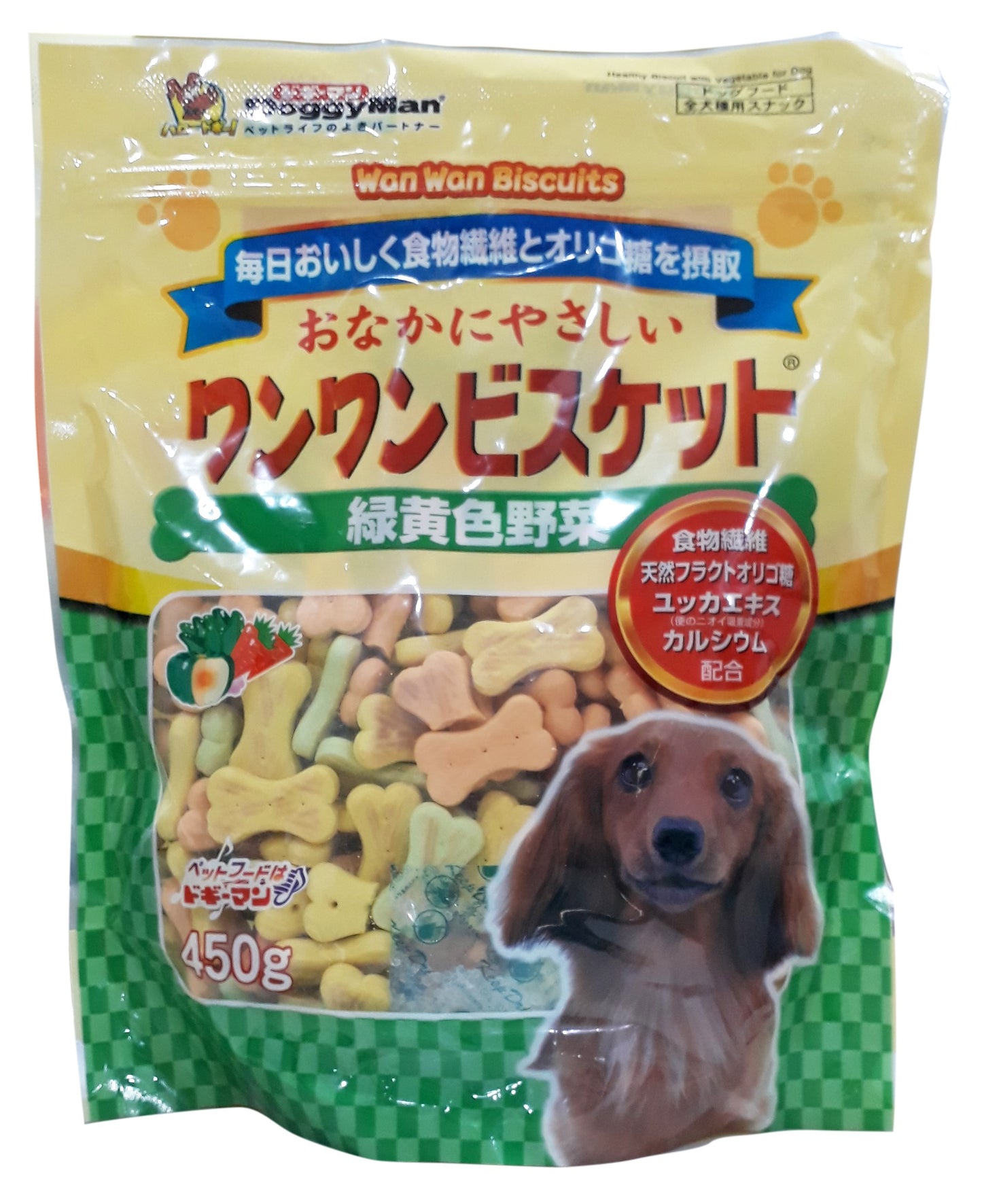 Doggyman Green Yellow Vegetable CRUNCHY Biscuit