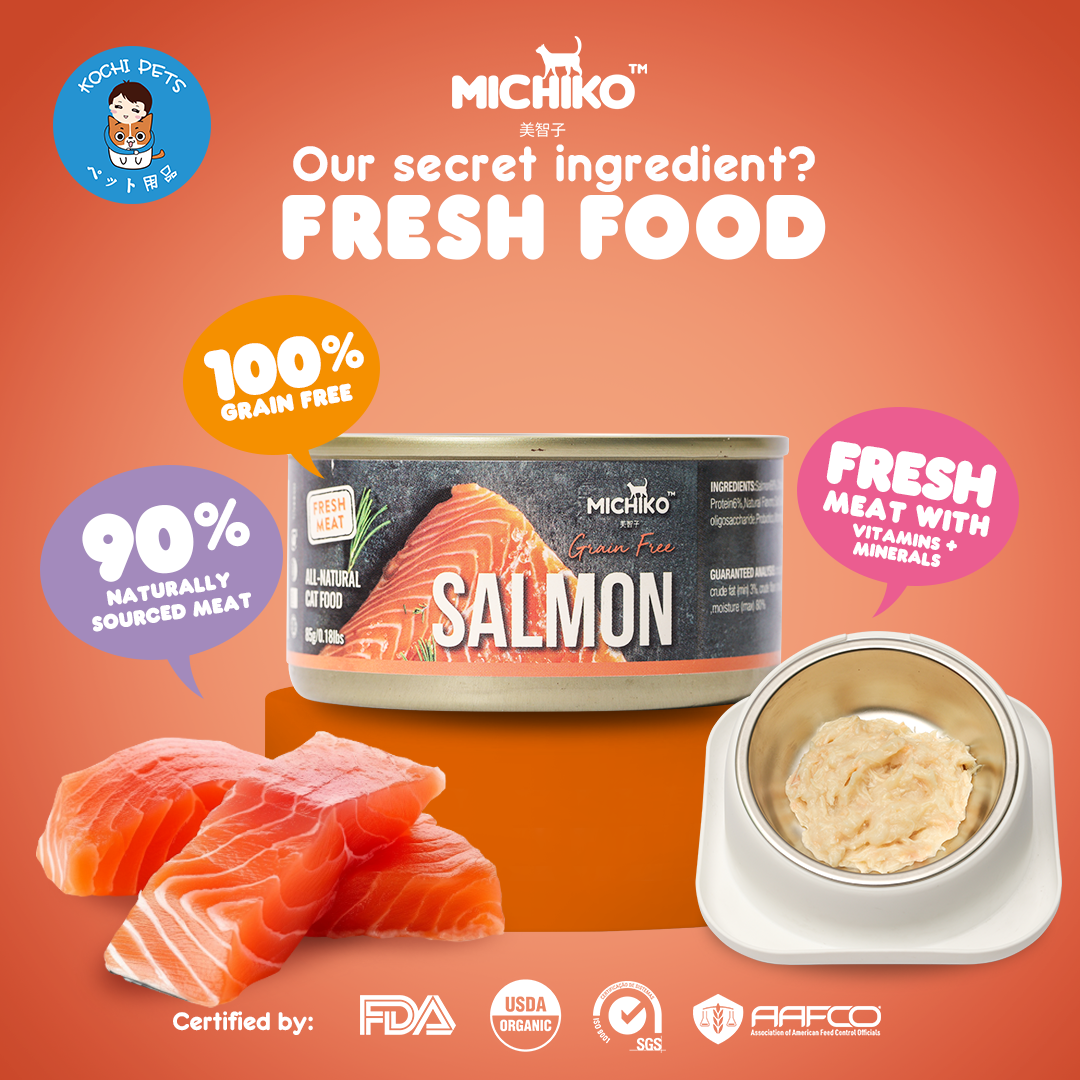 Michiko Salmon Canned Wet Cat Food (Grain Free)