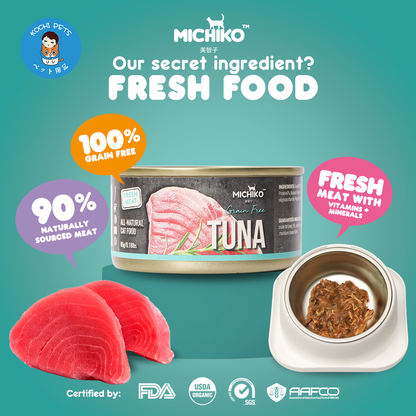 Michiko Tuna Canned Wet Cat Food (Grain Free)