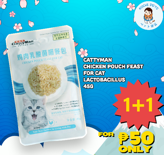 Cattyman Chicken Pouch Feast with Lactobacillus 45g | Cat Food BUY1TAKE1 (Expiry date Dec. 25, 2025)