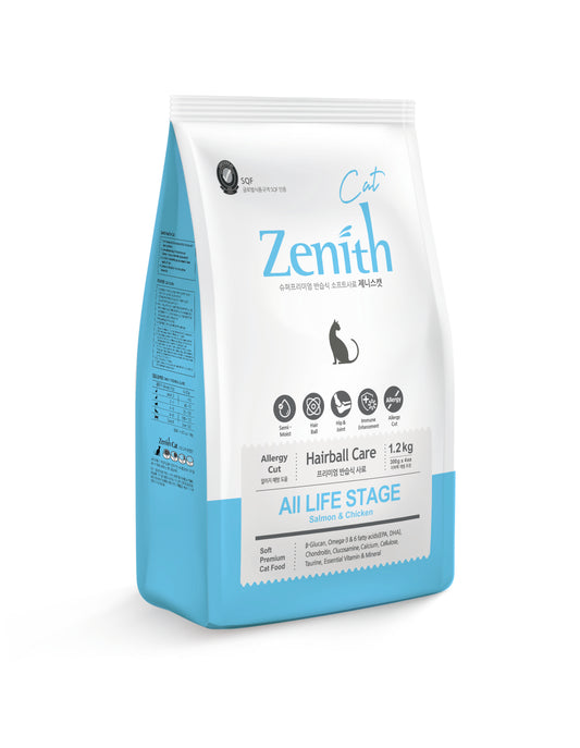 Zenith Soft Moist Cat Food Hairball Care (Salmon & Chicken) (1.2kg)